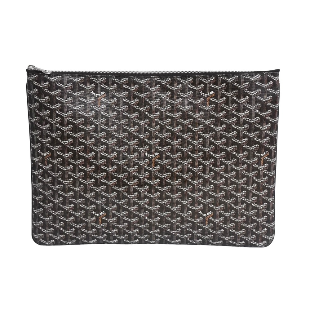 GOYARD Senna clutch bag black leather